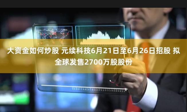 大资金如何炒股 元续科技6月21日至6月26日招股 拟全球发售2700万股股份